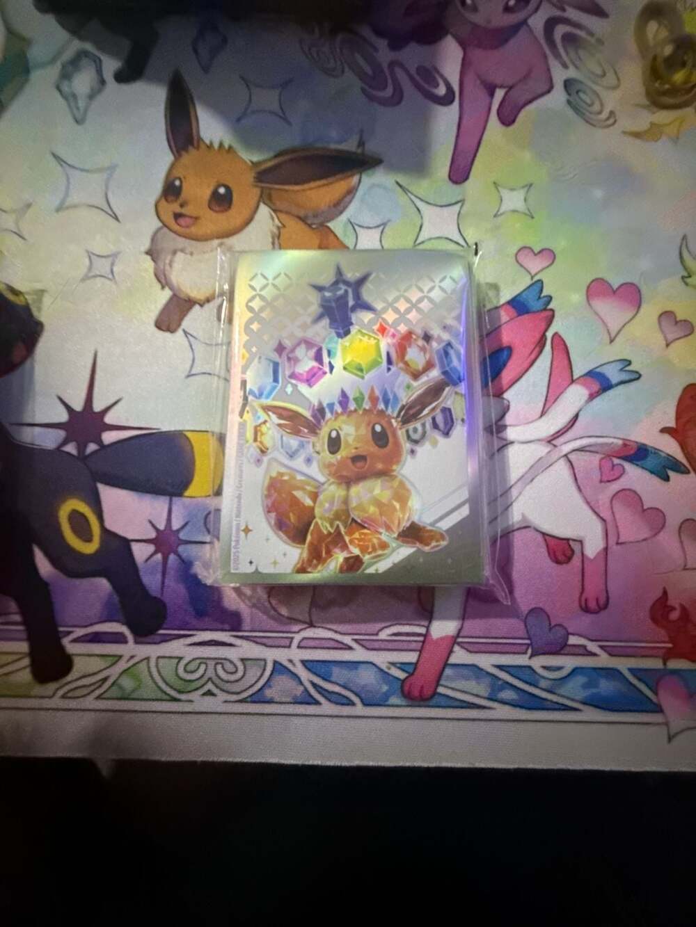 Pokemon Prismatic Evolutions Eevee Card Sleeves Elite Trainer Box 65 Count - Picture 2 of 3